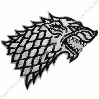

Game of Thrones STARK House Movie TV FILM Embroidered LOGO Iron On Patch applique badge clothes deco diy bag outdoor