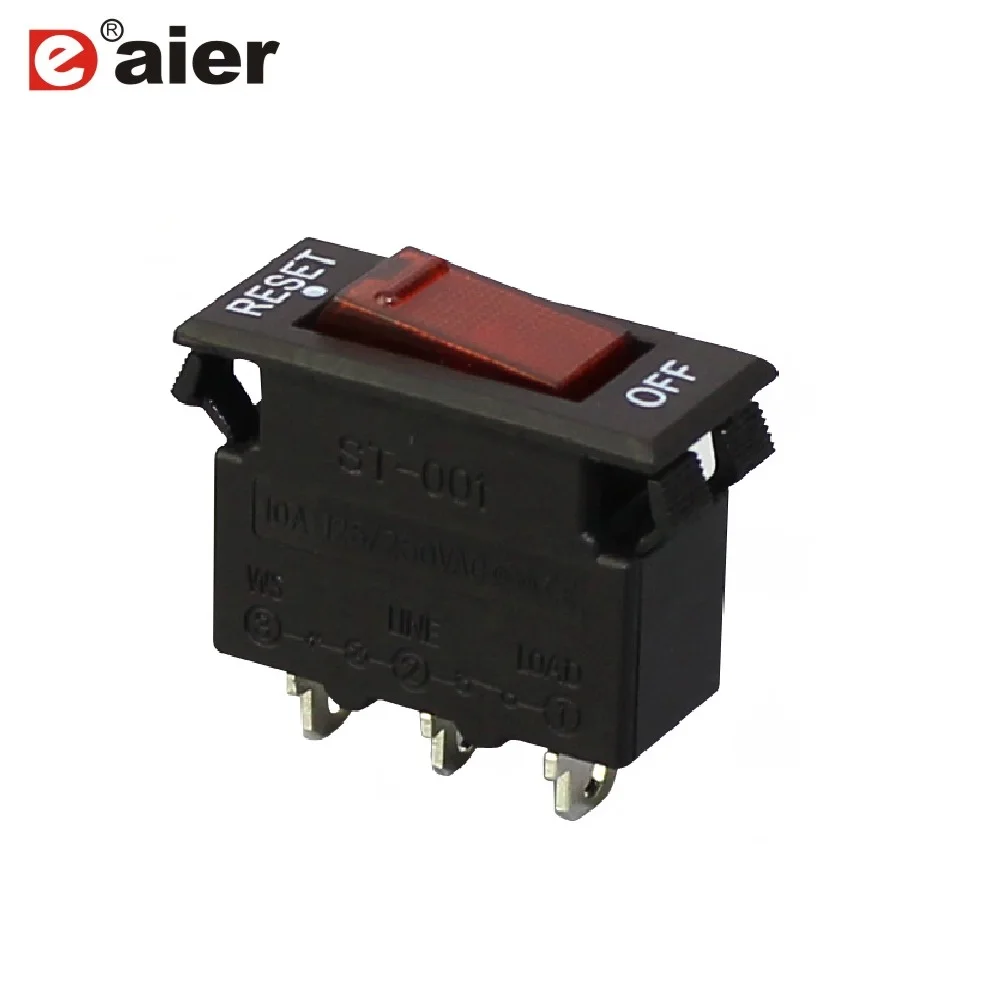 

100PCS ST-001S 3-20A SPST 3Pin ON-OFF Rocker Type Circuit Breaker Switch Overload Protector