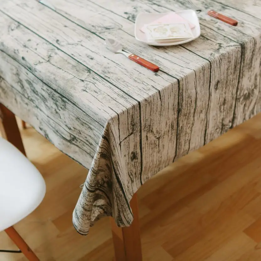 90x9 0 см/140x14 0/140x20 0/140x250 см скатерть с деревянной текстурой в стиле ретро для