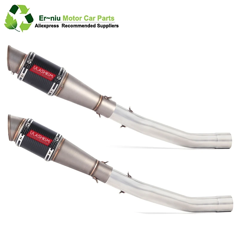 ZX6R ZX 6R Motorcycle Exhaust Full system middle bend pipe + Muffler