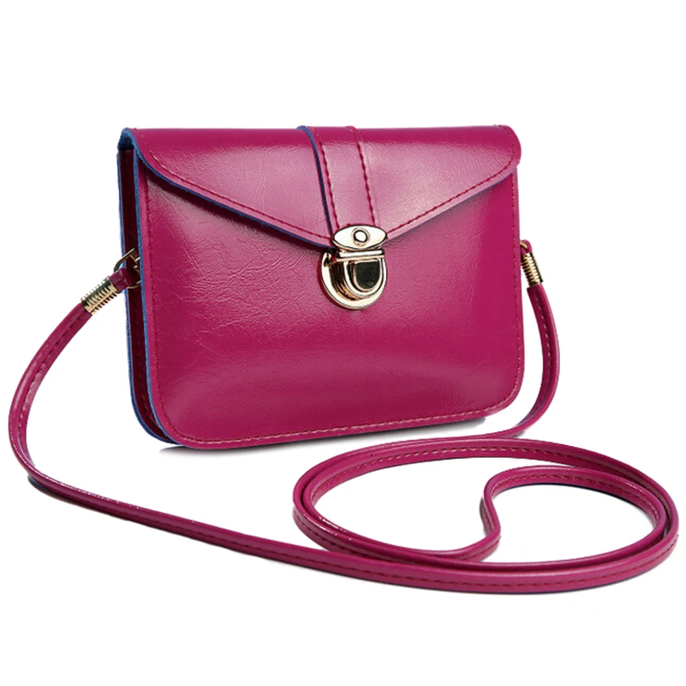 

Women messenger bags Vintage style PU leather handbag Sweet cute Cross body handbags Clutch messenger bags(Purple)