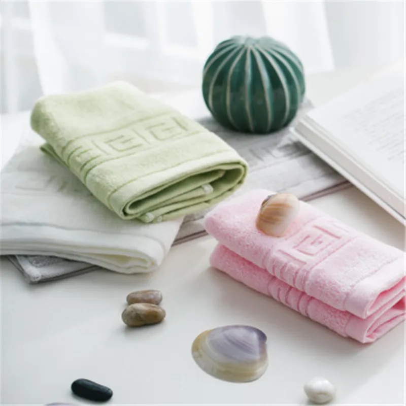 

SBB Special Offer 100% cotton child thicken face towel Pure color fret highly absorbent soft face towel Intimate gift for child