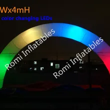 8mWx4mH светодиодный светильник надувная АРКА изменение цвета светодиодный освещенная надувная АРКА