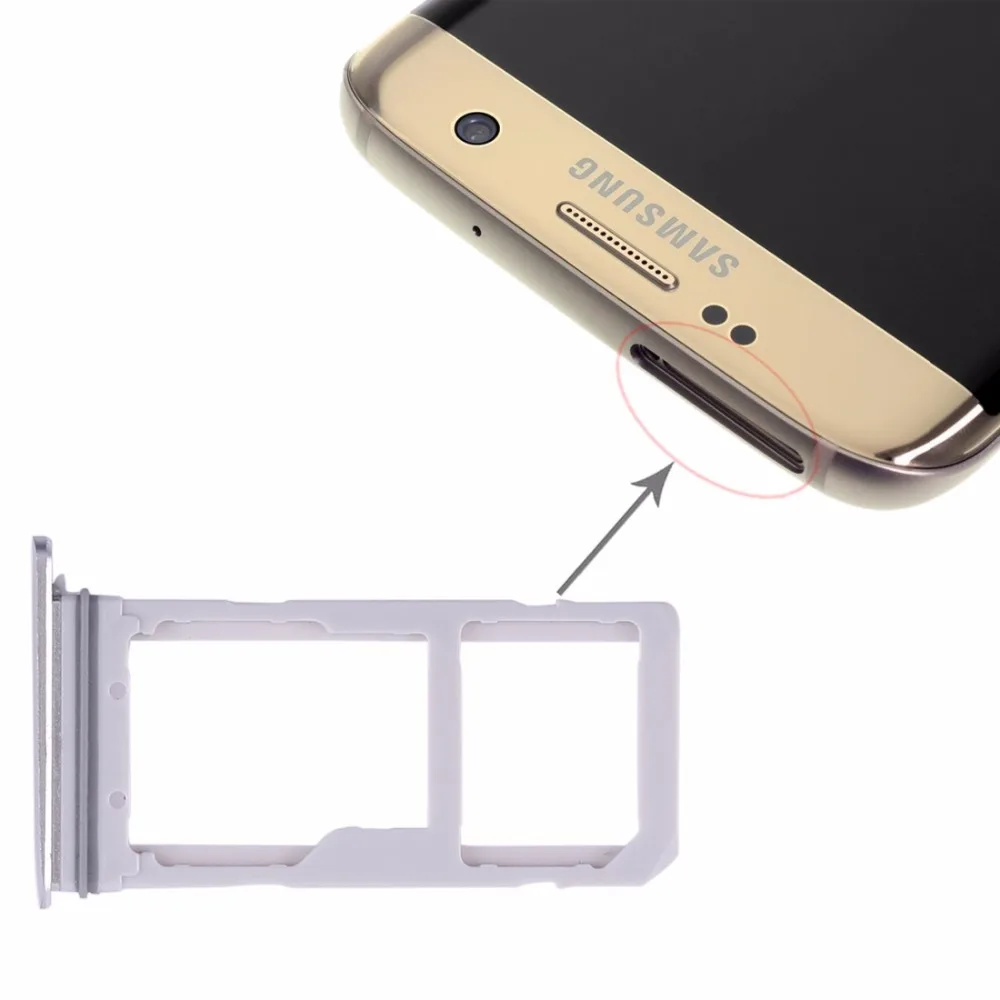 2 sim-карты лоток/лоток для карт памяти Micro SD для samsung Galaxy S7 Edge