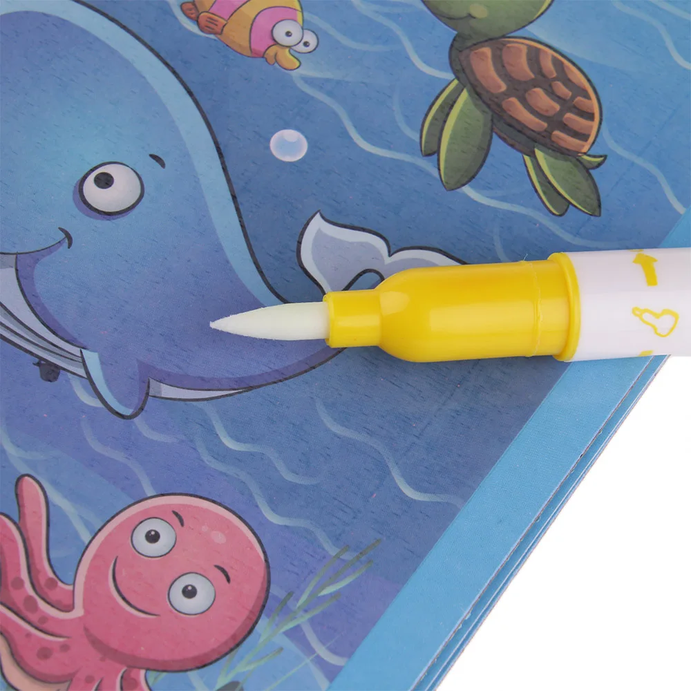 Magic Water Drawing Book for Kid Painting Mat Water Coloring Book Magic Pen Children Doodle Board Toys Baby Early Education Book