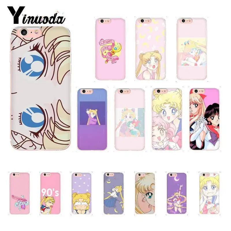 

Yinuoda Cute Sailor Moon Soft Silicone Phone Case for iPhone 8 7 6 6S Plus 5 5S SE XR X XS MAX 10 Coque Shell 11 11pro 11promax