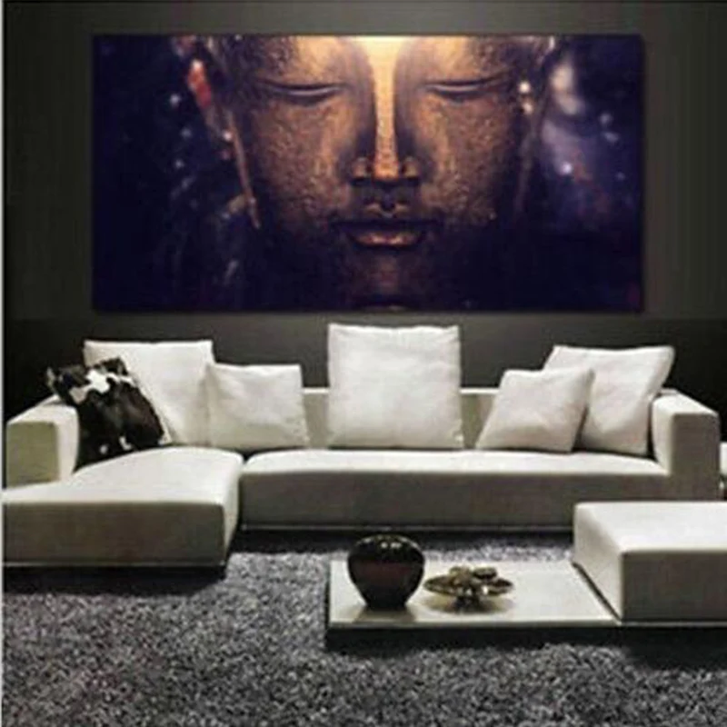 

Canvas painting High Quality Hand-painted Group Oil Painting 3 Panel Wall Art Religion Buddha Oil Painting On Canvas No Framed
