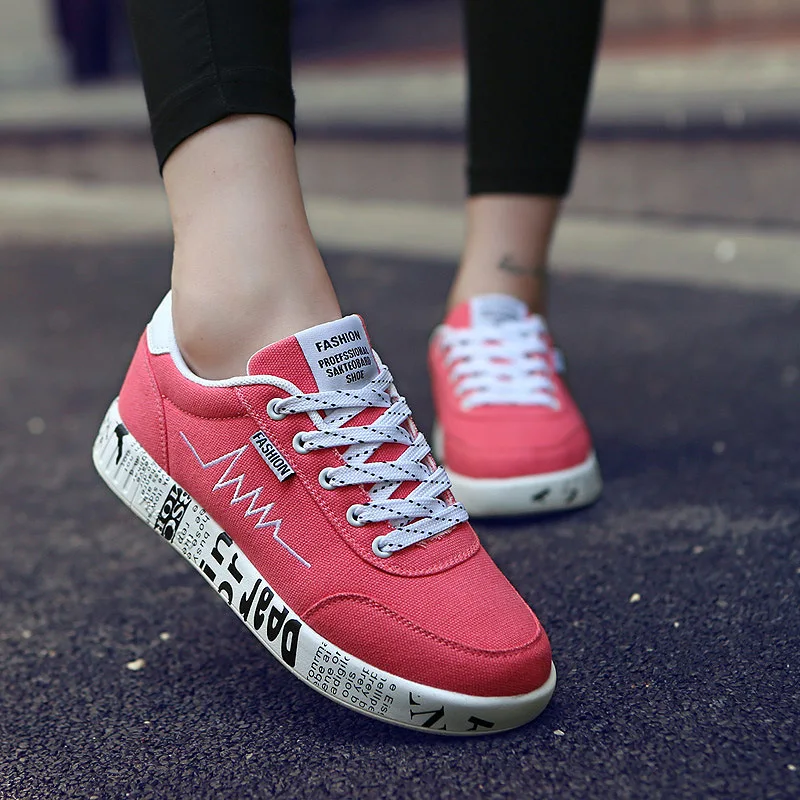 

2019 Women Shoes Women Sneakers Women Vulcanize Shoes Lace Up Canvas Sneakers Summer Women Casual Shoes Comfort Tenis Feminino