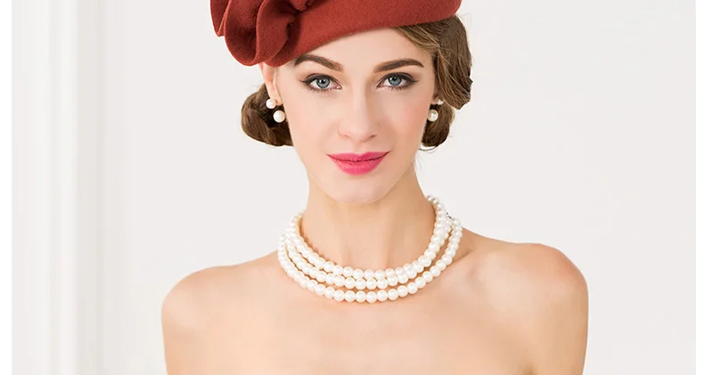 Женская шерстяная шляпка-«таблетка» FS, винтажная фетровая шляпка с декоративным цветком, для формальных и торжественных случаев, оранжевая, демисезонная