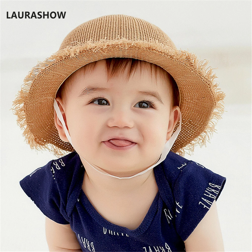 

Laurashow Baby Hat Kids Summer Sun Hat Children Straw Girls Boys Cap