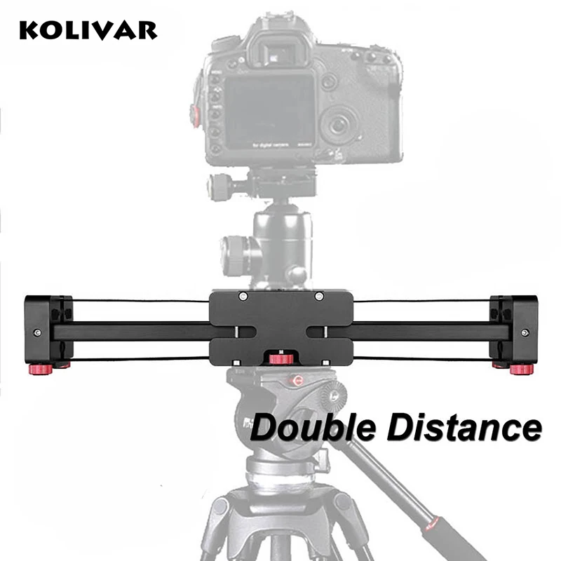 

Pro 500mm Aluminum Extendable Double Travel Distance Track Dolly Rail DSLR Video Slider for Canon Nikon Sony Camera Camcorder