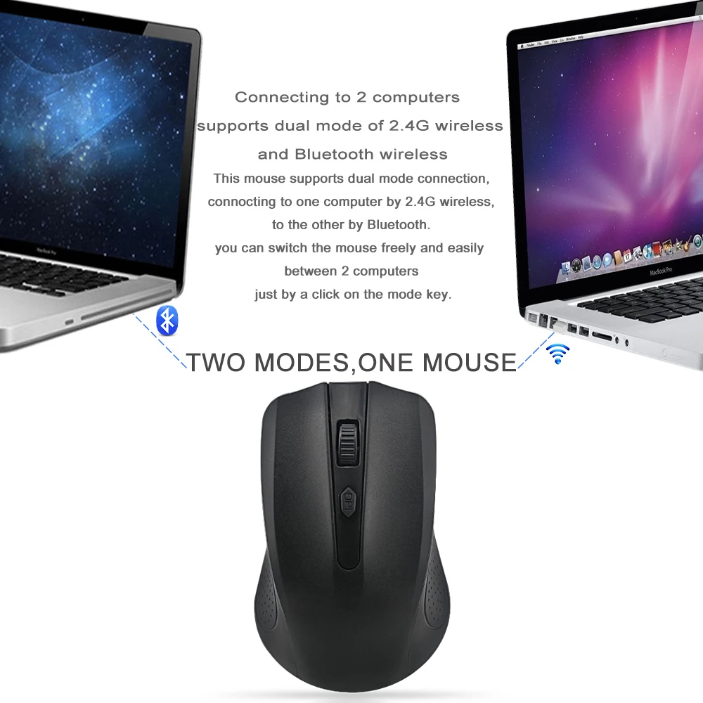 Wireless + Bluetooth Dual Mode Mouse