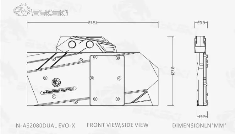 Bykski блок использовать для ASUS DUAL RTX2080 8G Evo/полное покрытие медный блок воды/Радиатор GPU/A-RGB/RGB AURA