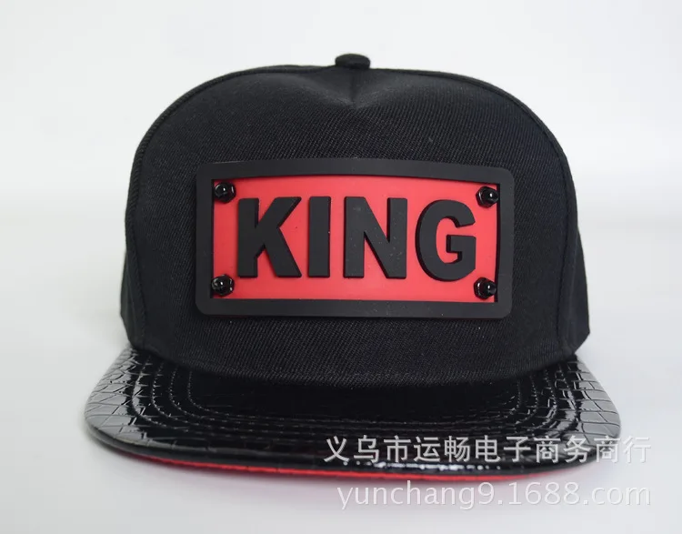 Новый шаблон крокодиловой кожи Snapback пресс клей King с буквами, бейсболка мадам спортивная шапка тенденция хип хоп шляпа