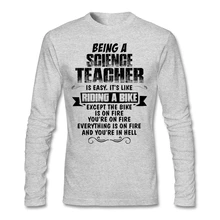 Being A Science Teacher Backing T Shirts Long Sleeve Father’s Day Custom Being A Science Teacher T Shirts Men