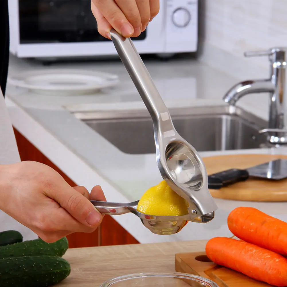 Stainless Steel Lemon Squeezer Manual Press Juicer Citrus Lime Press