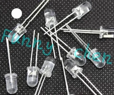 1000 x LED 5mm White Urtal Bright Light Bulb led lamp Electronic Components 20000 MCD F5MM Emitting Diodes Lots 1000pieces | Инструменты