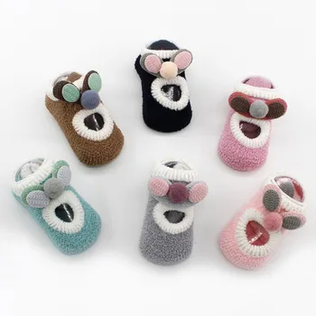 

Fashion Baby Boy Girls Floor Socks Children Socks 2018 Autumn Winter New Infant Newborn Cartoon Non-slip Soft Warm Boots 0-1Y N