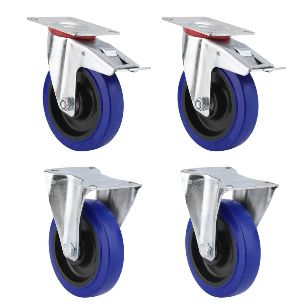 

Newest Transport Rolling Wheel With Brake Chair Travel Luggage Universal Roll Wheel 4 PCS Heavy Duty Rubber Caster