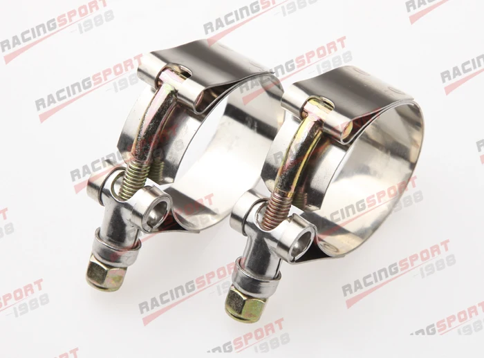 

Pack of 2pcs-1.75'' T BOLT CLAMPS Turbo Pipe Hose Coupler Stainless Steel 47-55mm