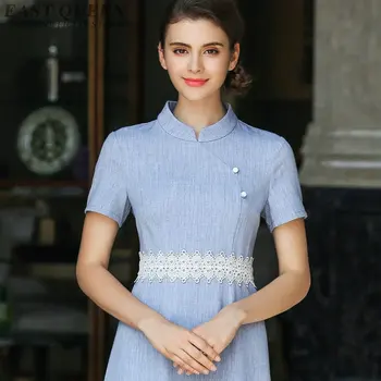 

Spa thai massage beautician uniform beauty salon beautiful waitress beautiful clinical uniforms woman medical dress gowns DD1067