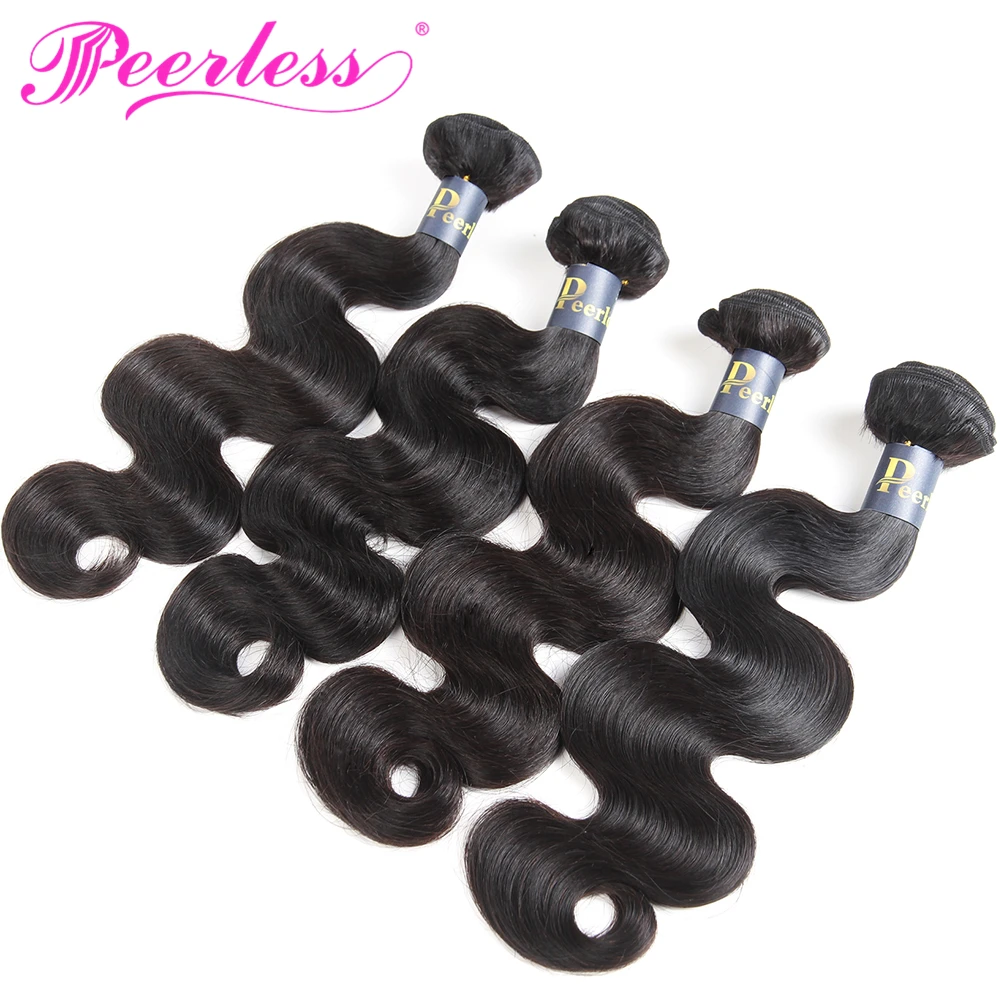 Hair Weaves Tireless Peerless Hair Malaysian Body Wave Human Hair Extension 3/4pcs Natural Color Remy Hair Weave Bundles Deals Free Shipping Human Hair Weaves