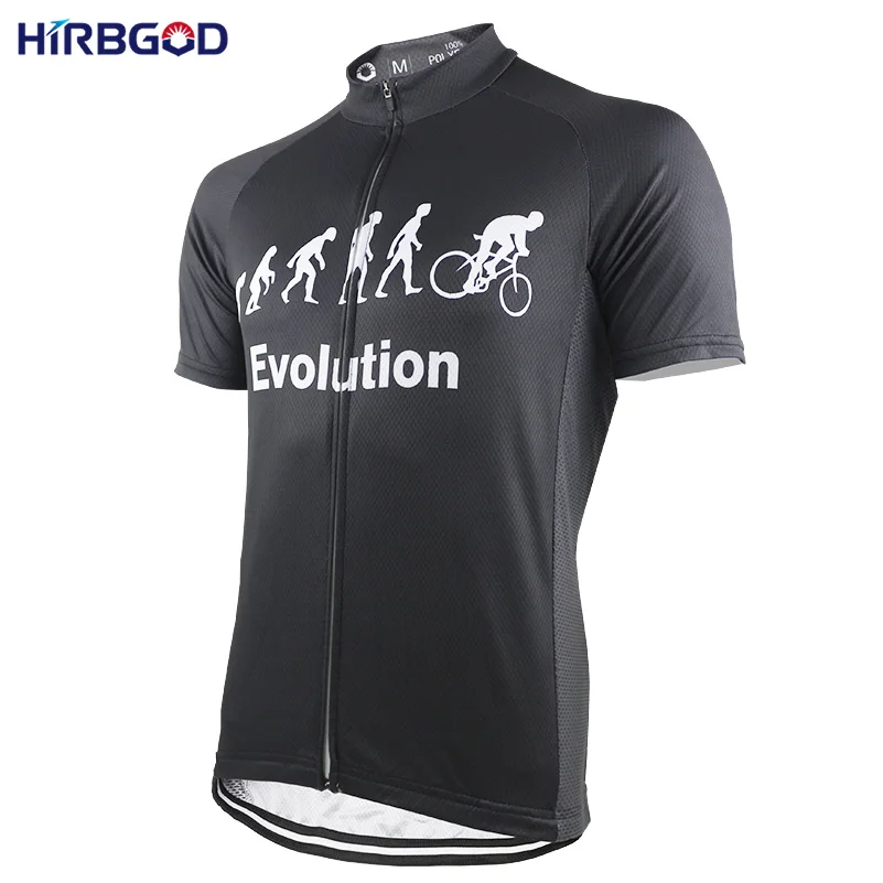 HIRBGOD Men's Dark Grey Evolution Cycling Jersey Short Sleeve Bike Bicycle Shirts Apparel-HI128 | Спорт и развлечения