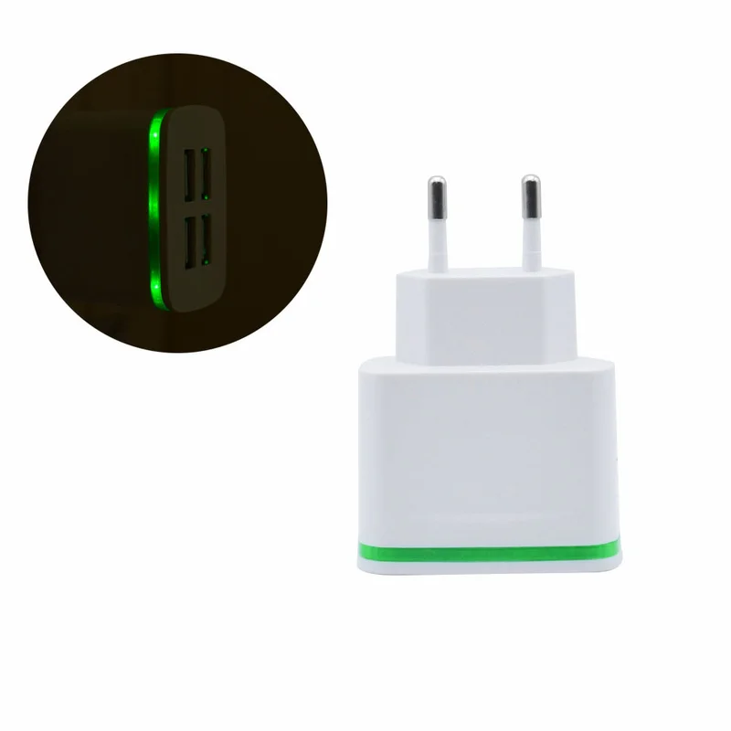 Портативное зарядное устройство с 4 USB портами и светодиодной