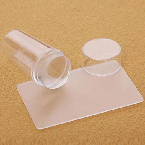 2 in 1 Clear Jelly Nail Art Stamping Kit Soft Stamper+ Scraper Manicure Tool Hot