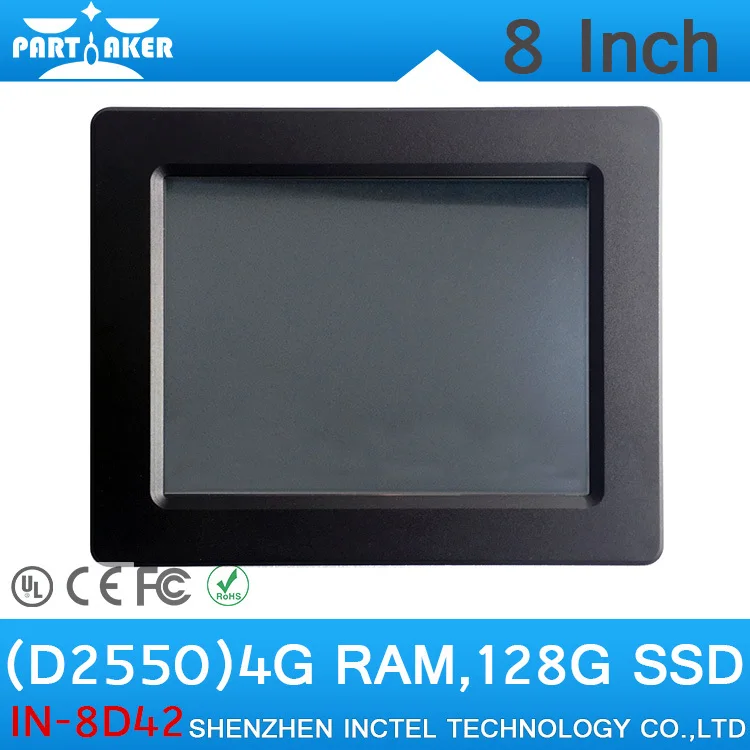 

4G RAM 128G SSD OEM Intel Atom D2550 8" All In One Mini Industrial PC Touch Screen Embedded Tablet PC