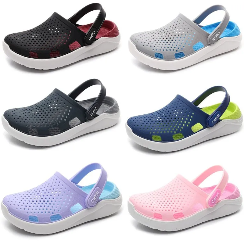 Koop Vrouwen Muilezels   Klompen 2019 Zomer PVC Meisje Flat met Sandalen Brethable Wearable Strand Toevallige Slippers Schoenen Grote Maat 36  45