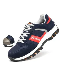 Мужская Уличная обувь со стальным носком, рабочая обувь, г. Модные дышащие ремни, анти-клещ, спортивная обувь, ботинки, размер 36-46