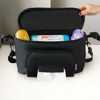 

Universal Baby Stroller Bag Universal Stroller Organizer With Two Insulated Cup Holders And Shoulder Strap Large Storage Space