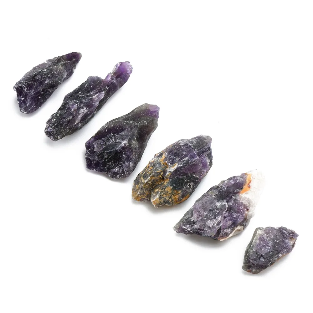 

Mayitr 50g Natural Purple Amethyst Point Quartz Crystal Rough Rock Specimen Healing 5-8cm