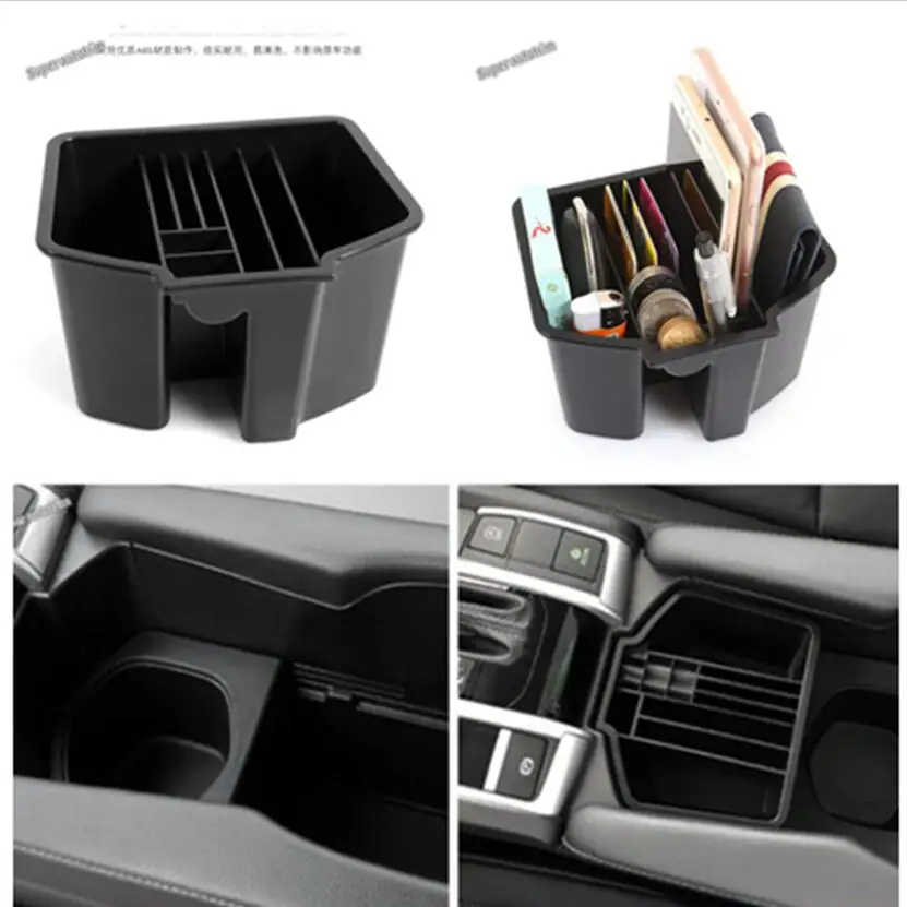 

Lapetus Central Storage Pallet Container Multifunction Box Cover Kit Fit For Honda Civic 2016 - 2019 Accessories Interior