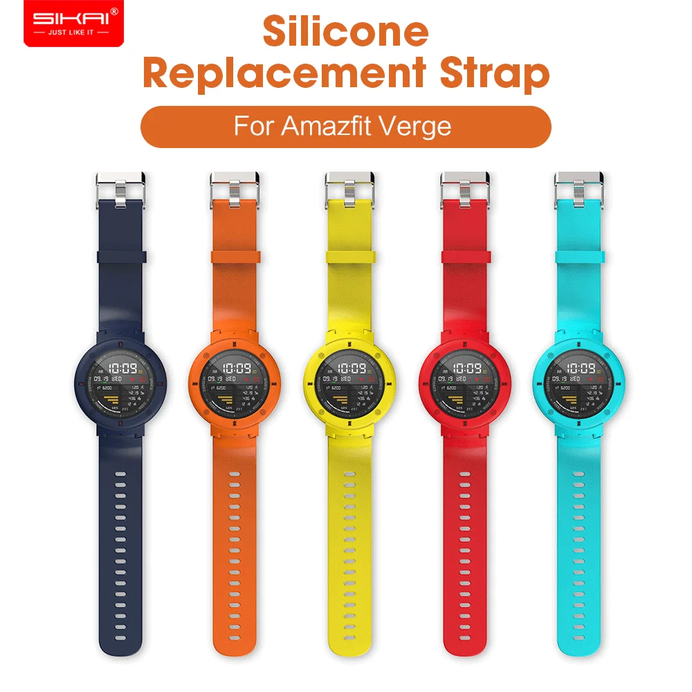 SIKAI силиконовый ремешок для часов Huami Amazfit Verge 3 умные часы высококачественный ремешок сменный Браслет для Huami Amazfit 3 band