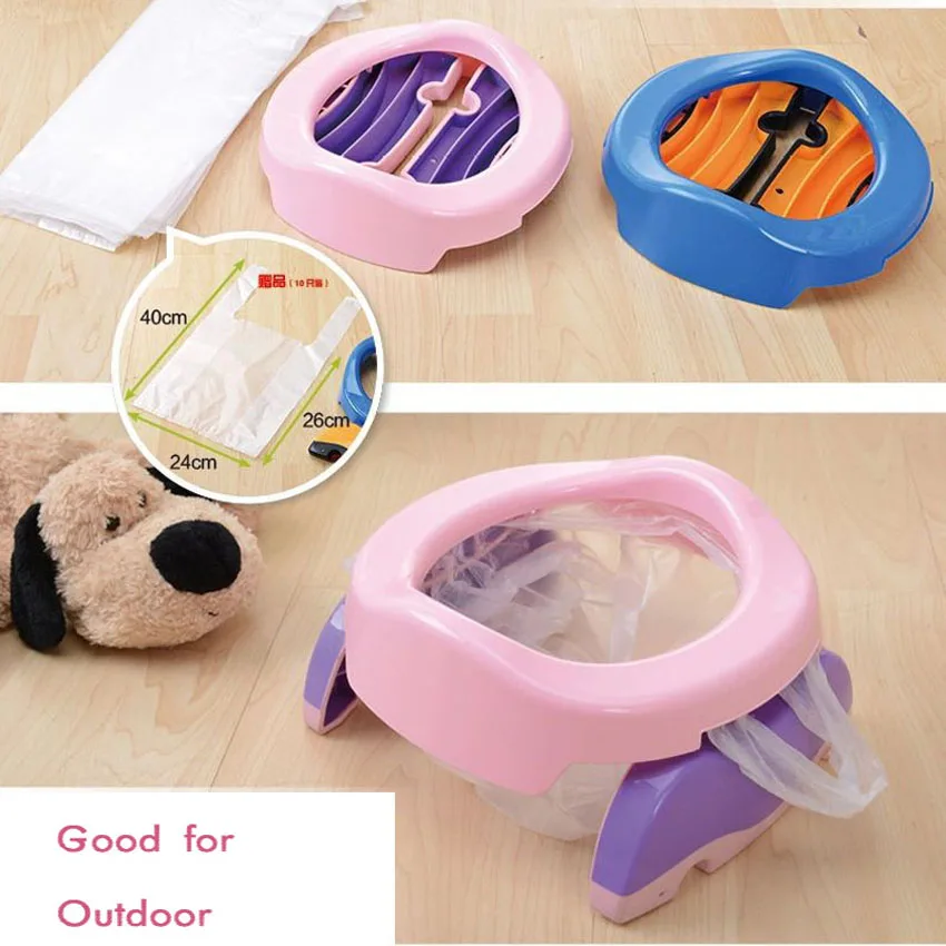 Children Plastic Toilet Potties Seat Chamber Pots Kids Trainers Comfortable Portable Toilet Ring Baby Travel Potty Folding Chair 4