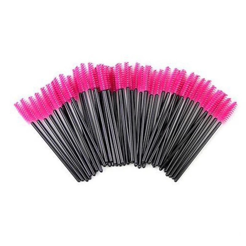 Disposable Eyelash Brush Lip Brush Lash Extension Mascara Applicator Eyelash Brushes Mascara Wands Cosmetics Make Up tool - Handle Color: Eyelash brush 50 pcs