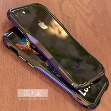 LUPHIE Роскошный металлический бампер чехол для телефона для Apple iPhone X XS Max XR 8 7 Plus авиационный алюминиевый бампер чехол для телефона тактическая версия