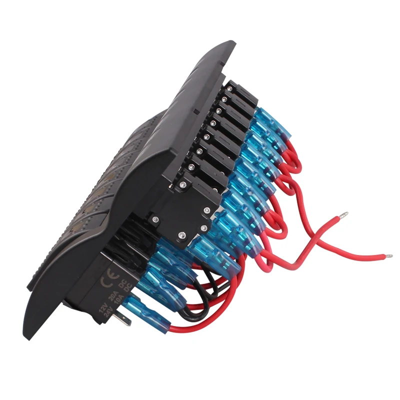 CHSKY 8 Gang 12v 24v Красный светодиодный автомобильный выключатель для морской лодки