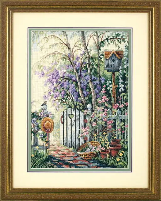 

14/16/18/27/28 Beautiful Chic Counted Cross Stitch Kit Sweetheart's Gate Garden Sweetheart Yard Courtyard Flower Bird View