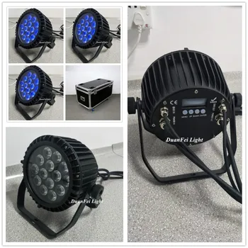 

10pcs flightcase 14x10w 4in1 led rgbw par waterproof led par dj par led rgbw flat