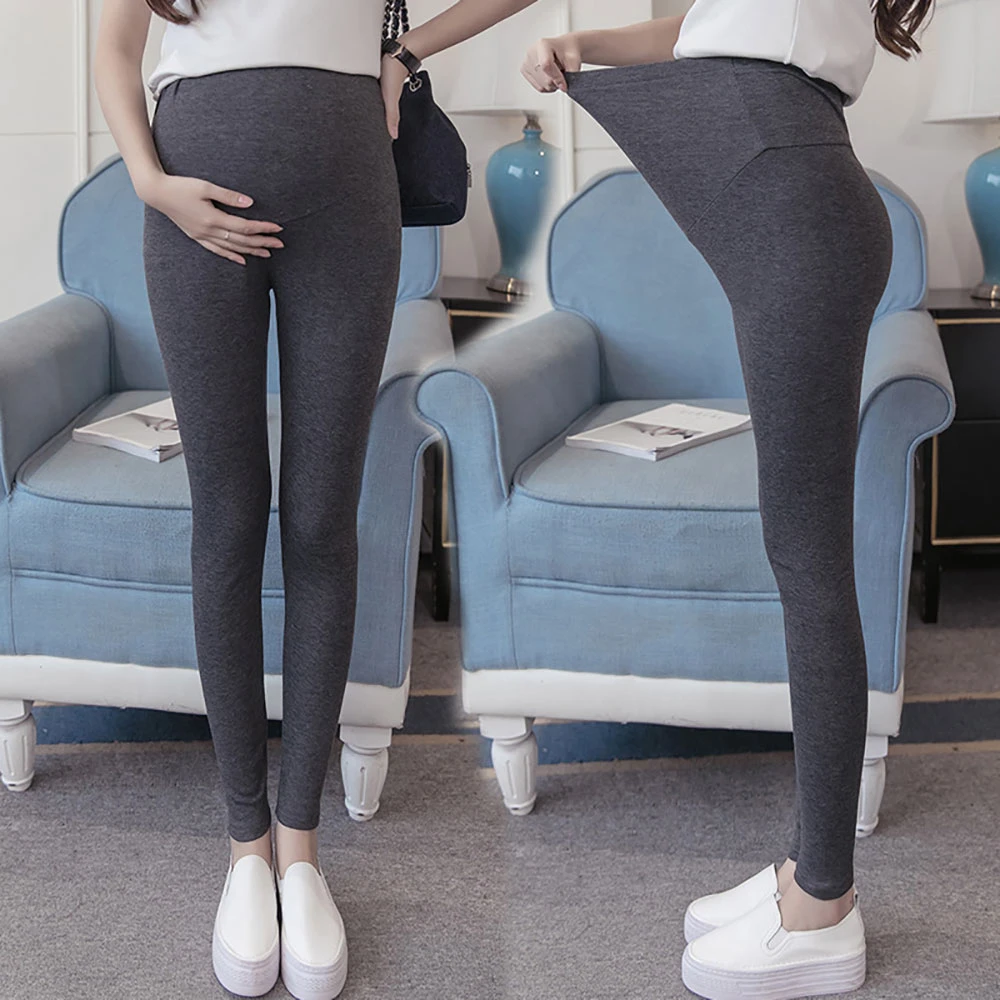 Pantalones de talla grande de maternidad para mujeres embarazadas, pantalones de invierno cálidos, ropa de embarazo, ropa de premamá|Mallas| - AliExpress