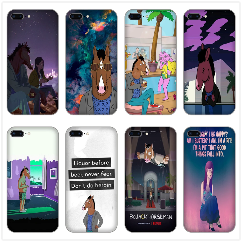 Anime BoJack Horseman funny Soft TPU Phone back Cover Case for iphone 4 5 5s se 6 6s 8 plus 7 Plus X XR XS MAX shell |