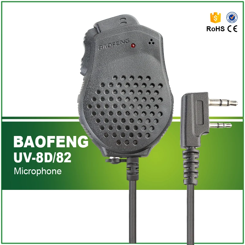 Original Portable Baofeng Speaker Mic Microphone Dual PTT for Two Way Radio UV 82 UV 82Plus