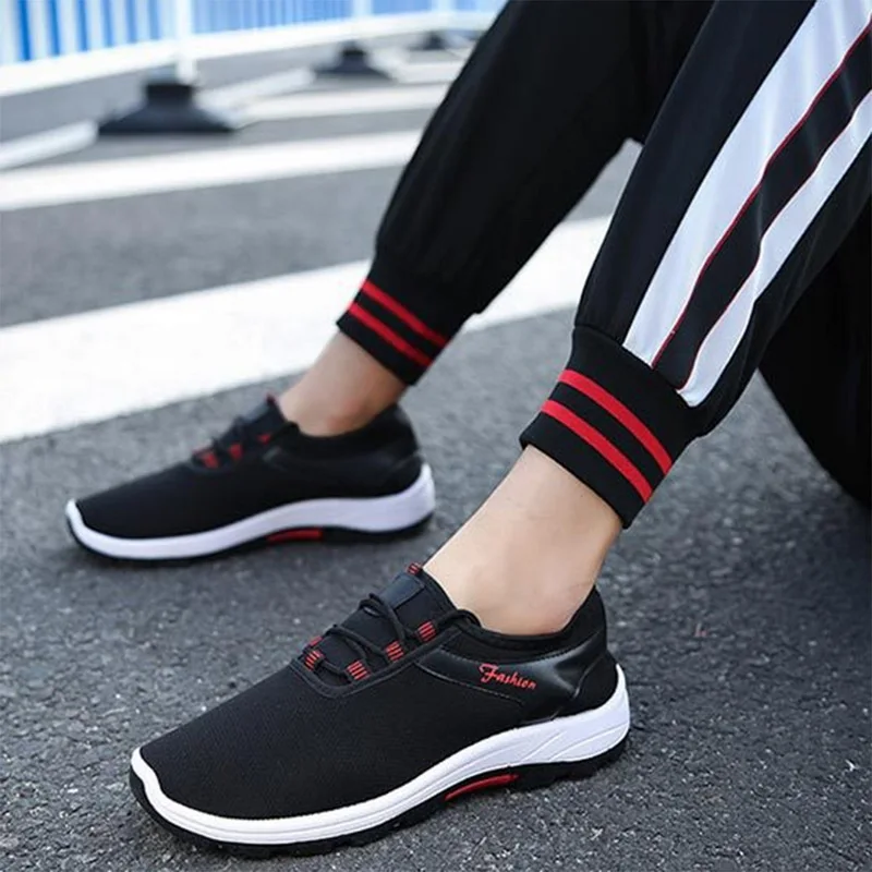 

MoneRffi Men's shoes casual sports shoes jogging casual elastic with solid color breathable lazy old Beijing cloth shoes