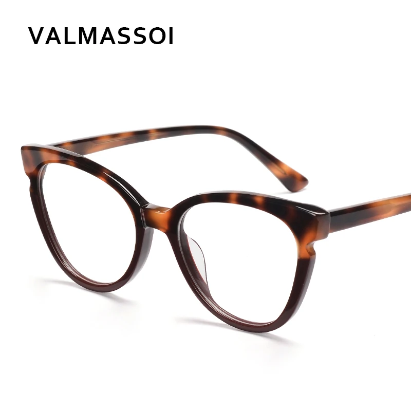 Acetate women Eyeglasses frame retro clear decorative optical myopia