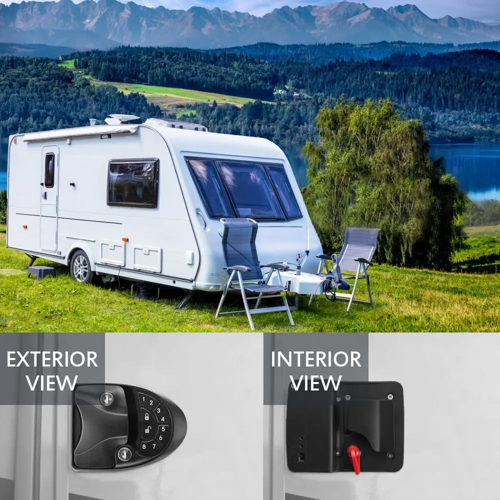 Keyless RV входная дверь для фургона замок рукоятка защелки ручка Deadbolt для двери толщина 30-50 мм