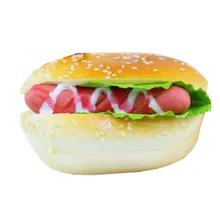 Bonito hambúrguer squishy lento subindo creme perfumado brinquedos de descompressão decoração squishy lento subindo brinquedos squeeze z0402