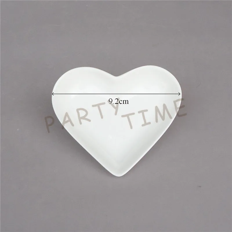 Heart Dish, Porcelain White Mini Heart Shape Dish, Serving Dish